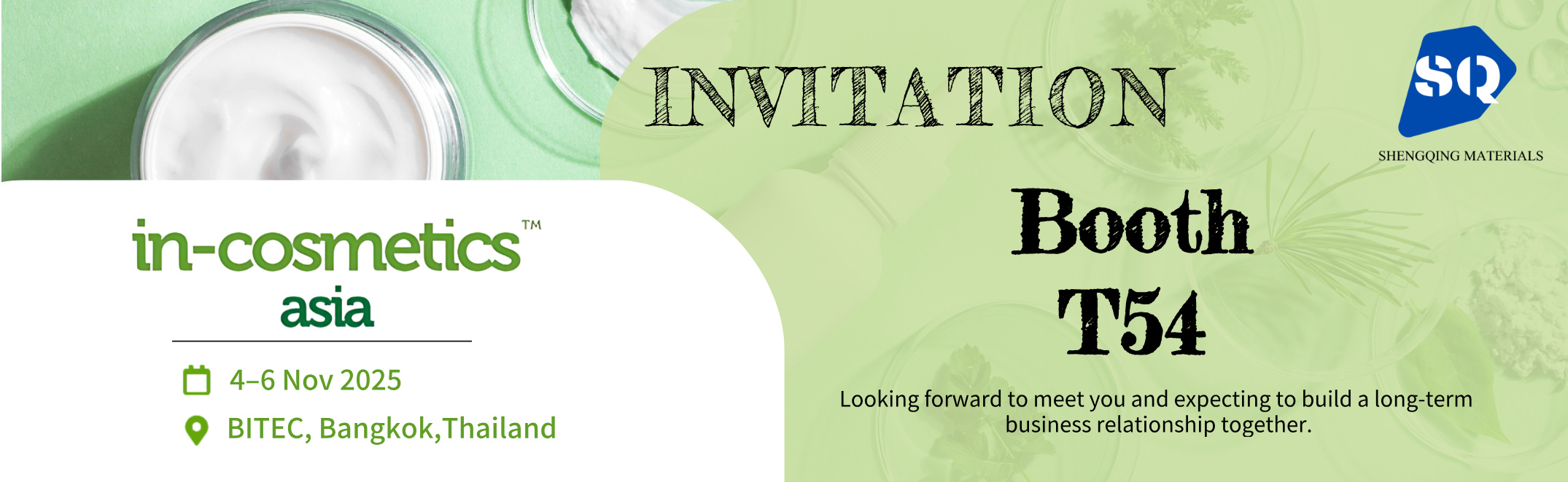 SQ Materials на выставке In-Cosmetic Asia 2025